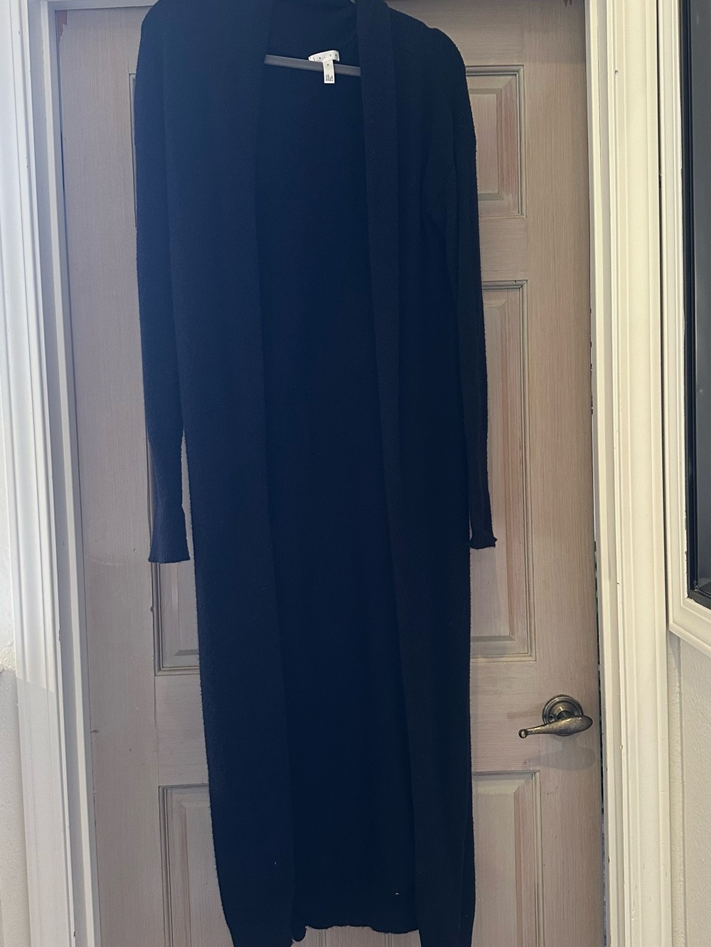 Black Long Open-Front Women’s Cardigan